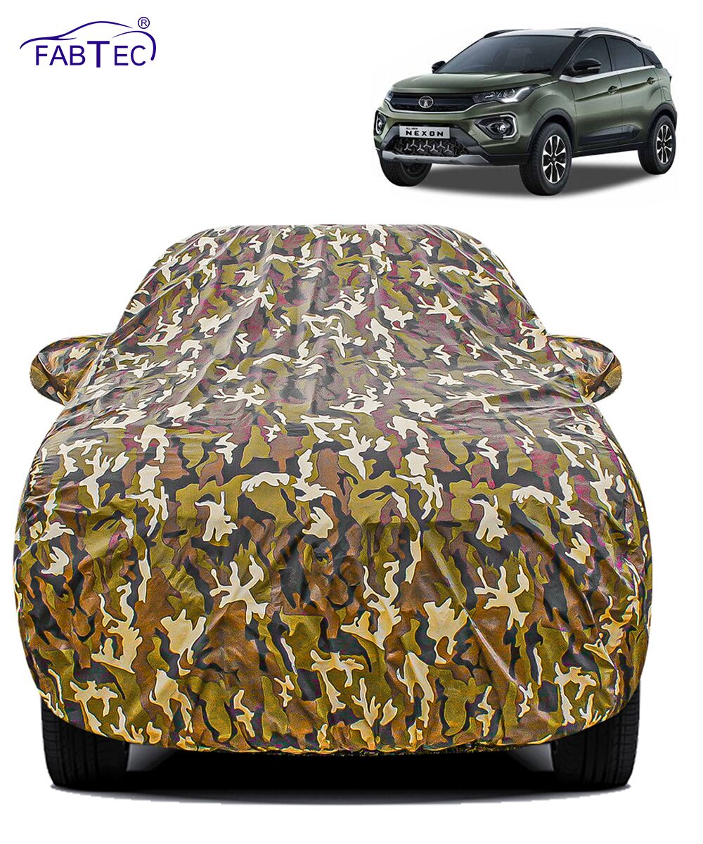 FABTEC - Jungle Print Waterproof Car Body Cover for Tata Nexon