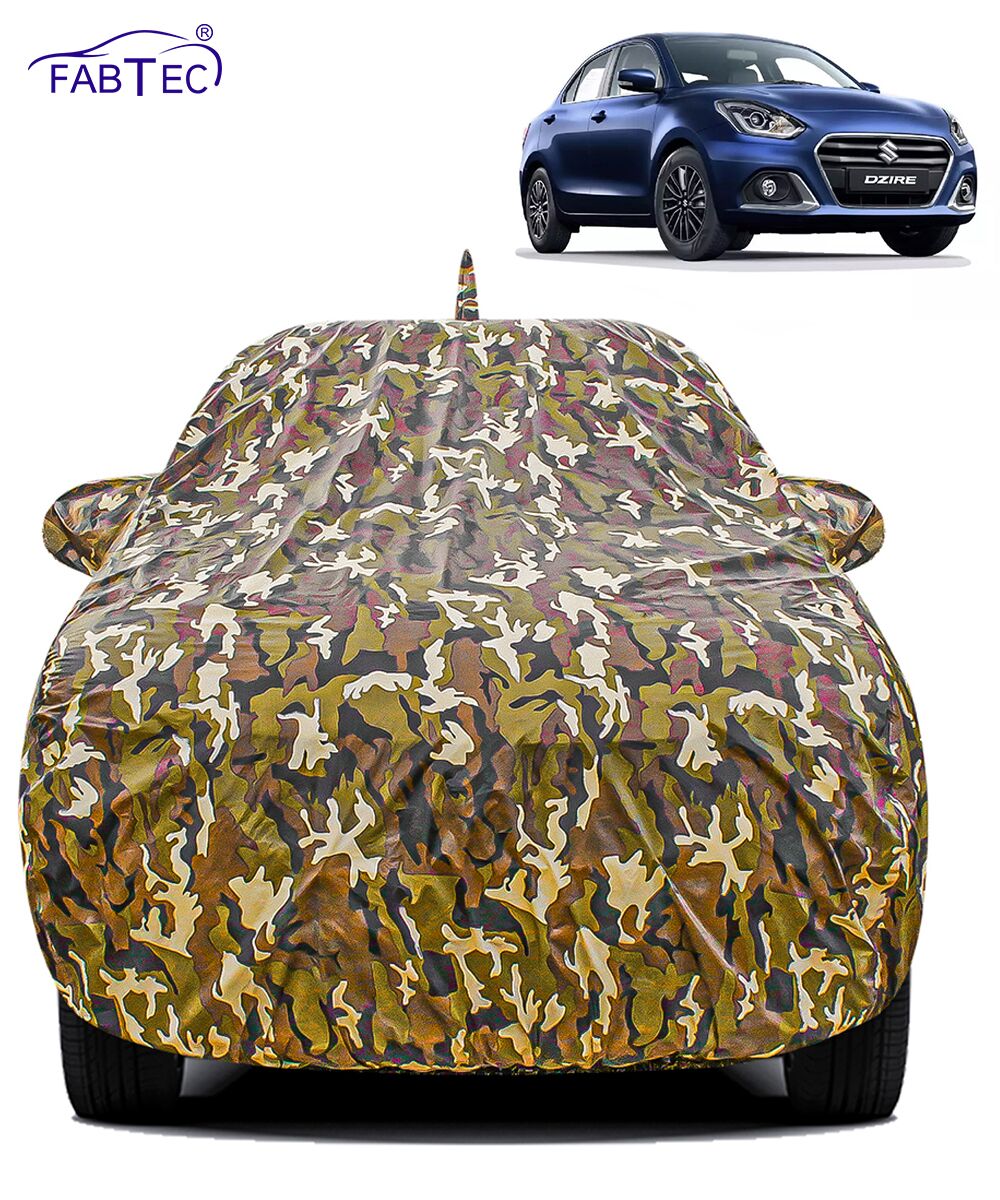 FABTEC - Jungle Print Waterproof Car Body Cover for Maruti Suzuki Dzire 2018