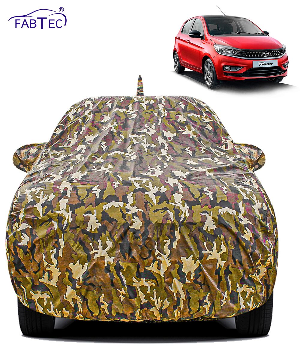 FABTEC - Jungle Print Waterproof Car Body Cover for Tata Tiago