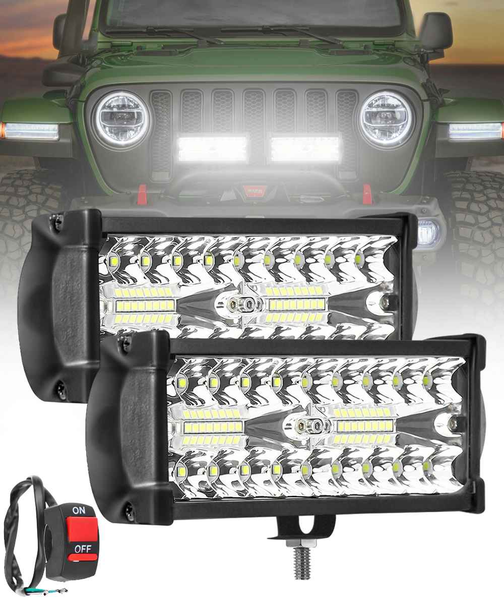 FABTEC - LED Bar Light - LED Fog Light for All Motorcycles/Cars/Bike/Scooty/E-Rikshaw