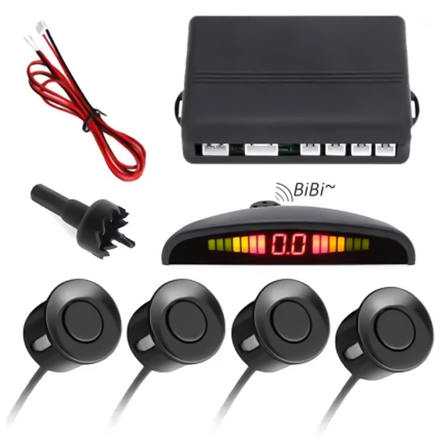 FABTEC - Car Reverse Parking Sensor with LED Display Black