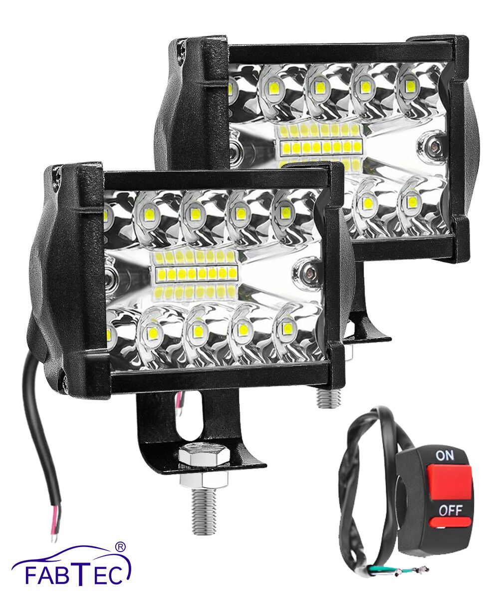 FABTEC - LED Bar Light - LED Fog Light for All Motorcycles/Bike/Scooty/E-Rikshaw