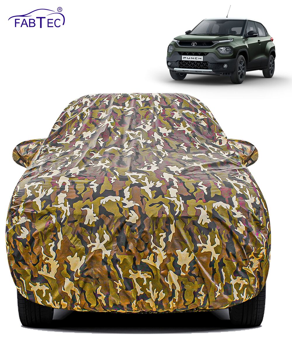 FABTEC - Jungle Print Waterproof Car Body Cover for Tata Punch